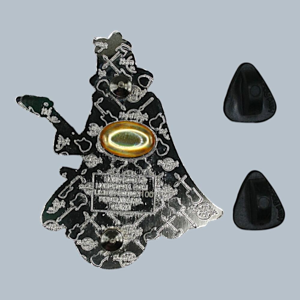 Hard Rock Pin 2009 Maui Halloween Mistress Red Hair Girl Cape Spiderweb Guitar - Picture 2 of 2